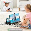 Screen Magnifier for Cell Phone, 10" Phone Screen Magnifier, Foldable Phone Stand with Screen Amplifier for Movies, Gaming & Live Streaming, Supports All Smartphones