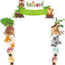 Gilprop Woodland Friends Classroom Door Decor Animals Themed Border Trim Bulletin Board Set Woodland Birthday Porch Sign for 2026 Vbs Classroom Decor Kids Preschool Kindergarten Teachers School Home
