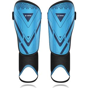 Upgraded Soccer Shin Guards for Kids Youth Adults, CE Certified AirsFish Shin Guard Sleeves Protection Gear for Boys Girls Soccer Games EVA Cushion Reduce Shocks and Injuries (White-XXS)