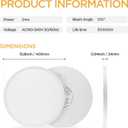 TALOYA 2 Pack Flush Mount LED Ceiling Light (Milk White Shell), 15.8 Inch, Equivalent to Traditional 240W Bulb Light for Kitchen Bedroom Utility Closet Room,5 in 1(3000k/3500k/4000k/5000k/6500k)