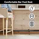 Bar Foot Rail Kit 4ft / 6ft / 8ft - Stainless Steel Complete Floor Standing Bar Foot Rest - Matte Black Foot Rail System with Tubing, Wall Brackets, End Caps & Internal Connector