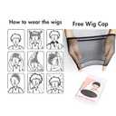 Mens Wig Short Fluffy Wavy Wig for Men Boys Natural Synthetic Male Halloween Costume Wig (Mixed Brown)