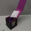 ZLCA MTG Deck Box with Commander Window Display, Trading Card Storage Box Holds 100 Double-Sleeved Cards Suitable for TCG/CCG/PTCG/EDH/Magic/Sport Cards (Black&Purple)