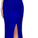 MUSHARE Women's One Shoulder Sleeveless Bodycon Mermaid high Split Cocktail Long Formal Dress, 2XL