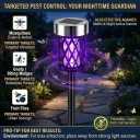 4 Pack Solar Bug Zapper Outdoor Waterproof Mosquito Repellent Outdoor Patio Mosquito Trap & Killer for Moths, Gnats, Flies, Small Flying Insect, Solar Powered Fly Zapper for Garden, Patio, Backyard