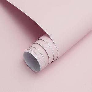 HeloHo Solid Light Pink Wallpaper 394"X15.7" Matte Textured Contact Wallpaper Peel and Stick Modern Self Adhesive Removable Wallpaper Waterproof Paper for Living Room Bedroom Decor
