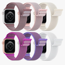 AMSKY 6 Pack Sport Nylon Loop Bands Compatible with Apple Watch Band 40mm 41mm 38mm 42mm 44mm 45mm 46mm 49mm for Women Men,Stretchy Vel-Cro Straps for iWatch Series 10 9 8 7 6 5 4 3 2 1 SE Ultra