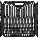 Prostormer 240-Piece Mechanics Tool Set, General Assorted SAE/Metric Sockets and Wrenches Automotive Repair Tool Kit with Plastic Storage Toolbox
