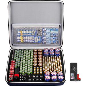 Comecase Extra Large Battery Organizer Storage Box, Garage Carrying Case Bag Holder - Holds Up to 300+ Batteries AA AAA C D 9V Lithium 3V with Battery Tester (Batteries are Not Included)
