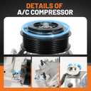 Universal Air Conditioner CO 22301C A/C Compressor Fits for 13-21 Buick Encore All Engine, 20-21 Encore Gx 1.2L/1.3L, 13-20 Chevrolet Sonic 1.4L, 2013-2022 TRAX 1.4L, Prefilled w/Oil
