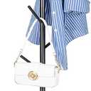 ZOZOE Modern Metal Coat Rack Stand, Coat Rack Freestanding with 8 Hooks, Coat Racks Easy to Assemble, Black Coat Hall Tree Hanger Stand for Jacket, Bag, Hat, Entryway (Black Cross Base)