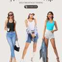 V FOR CITY Non Padded Shelf Bra Tank Tops for Women Racerback Cotton Wide Strap Camisole Yoga Cami Shirts 3 Pack