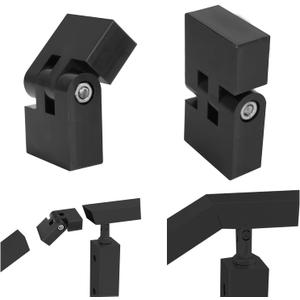 Flat Handrail Accessories - 2 Pack Vertical Pivot Connector High Strength POM Handrail Fitting Adjustable Connector for Top of Staircase,H06