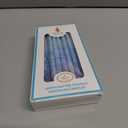 The Dreidel Company Hanukkah Candles Multi Blue Hued Frosted Deluxe Tapered Candles 1-Hour Burn Time 45 Candles for All Eight Nights of Chanukah (Single)