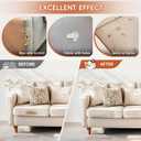 Linen Fabric Repair Tape 2 Pcs 8x12 Inch, Self Adhesive Couch Patch Repair Fabric Tape for Furniture, Linen Patch Kit for Couch, Carpet, Upholstery, Chair, Sofa, Cushion, Bag (Medium Grey)