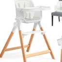 Ezebaby 3-in-1 Folding Wooden High Chair Solid White