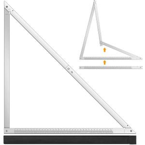Relaxweex 48 Inch Folding Triangle Ruler Aluminum Framing Square for Carpenter Tools Construction Framing Tool Woodworking Foldable Frame Measurement Angle Ruler