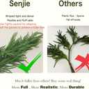 15FT Christmas Garland Norfolk Pine Garland Real Touch Artificial Greenery Garland for Mantle Fireplace Table Indoor Outdoor Holiday Decortions (Dark Green)