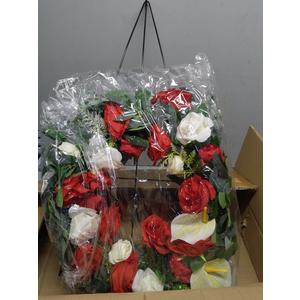 Cemetery Wreaths Decoration - Headstone Wreaths with Rose Camellia Daisy for Graves on 30 inch Tall Easel Stand, Spring Wreath for Front Door Decoration