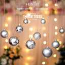 Christmas Ornaments for Xmas Trees,Silver Shatterproof Christmas Ball Ornaments (32 pcs)