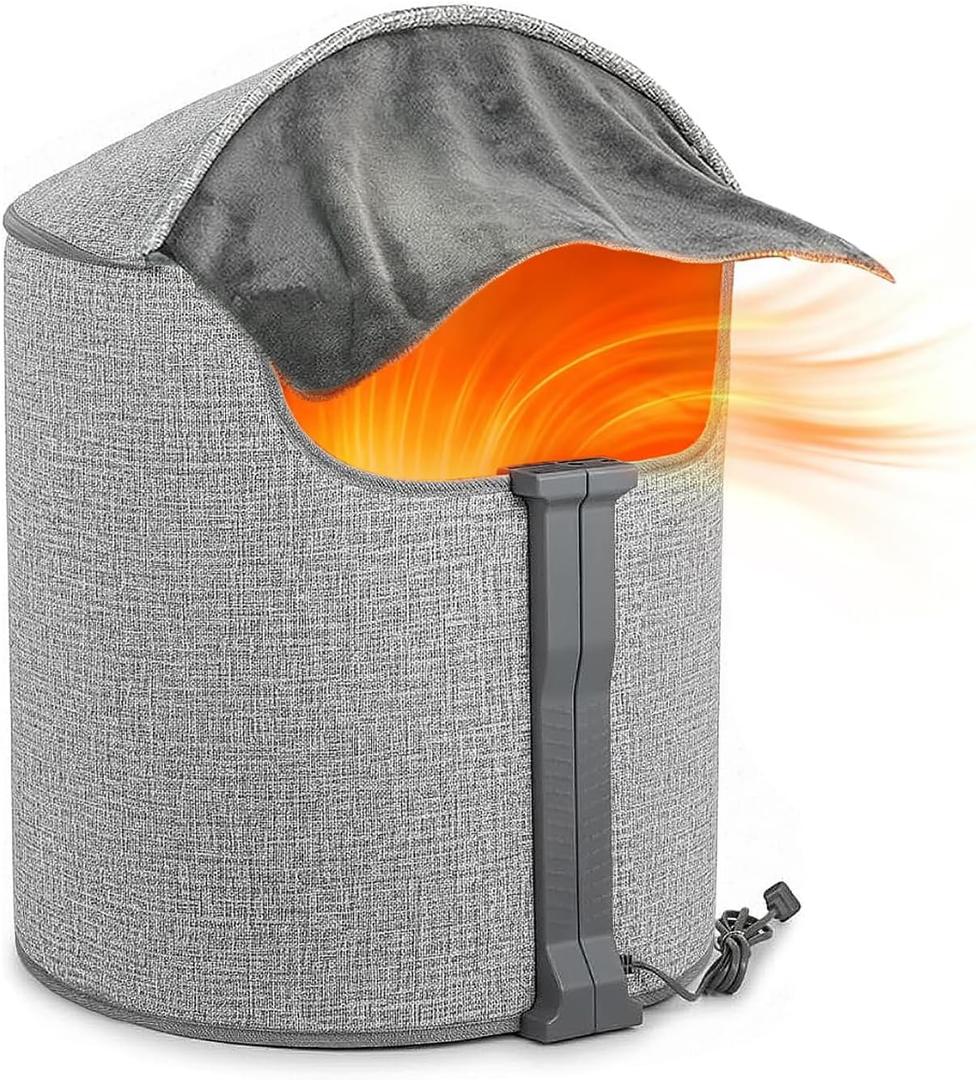 Under Desk Heater, Quiet Portable Foot Warmer for Office & Home Use, Fast Heating Personal Space Heater Panel for Under Desk Leg Warmth, 5 Temp & 7 Timer Settings, Auto Shut Off, Ideal as a Gift