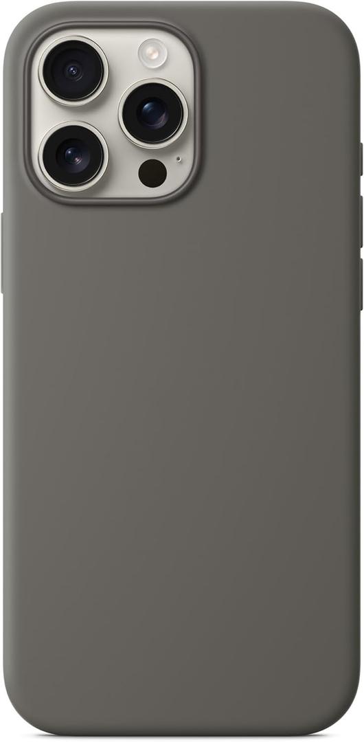 Silicone Case Compatible with 2024 iPhone 16 Pro Max 6.9 inches (Stone Gray)