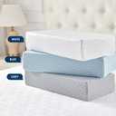 Cube Pillow Pro for Side Sleepers Memory Foam Bed Pillow Soft Pillow Supportive Head, Neck, and Shoulder Pain Relief, White-24"x12"x5"