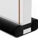 BKSAI Door Draft Stopper for Bottom of Door, Upgraded Under Door Gap Filler for Big Gap, No Folding Required, Flexible Installation Door Sweep soundproofing Strip for Home & Apartment, 28-32in, Black