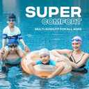 COOLMATE Fabric Swim Cap for Adult Women Men Kid 3 4 6 8 14 16, Silicone Water Resistant Layer, Cloth Swim Cap Gifts for Swimmers, Lightweight for Pool, Lap Swimming (1 pc) (X-Small, Dark Blue - XS)