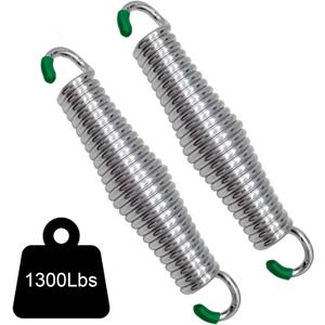 Porch Swing Springs Heavy Duty - 1300Lbs Hammock Chair Spring,Hanger Ceiling Mount Spring (Silver)