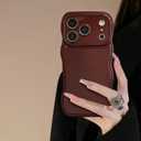 FABSPARK Phone Case for iPhone 17 Pro Max Case,Simple Wave Design Wavy Frame Soft Silicone Aesthetic for iPhone 17 Pro Max,Wine Red