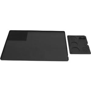 Silicone Coffee Maker Mat, Non Slip Heat Vibration Absorbing Coffee Bar Protective Mat with Detachable Tamper Mat for Kitchen Counters Sinks Pantry Storage