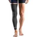 Copper-Infused Leg Compression Sleeve Ultra Breathable Full Leg Compression Sleeve for Pain Relief, Arthritis, Muscle Recovery, Swelling, Inflammation, Leg Sleeve for Thigh, Calf, Knee, Men & Women (Black, Large)