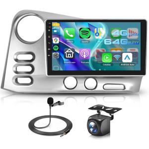 4G+64G Android Stereo for Toyota Matrix 2003-2004/ Pontiac Vibe 2003-2008, 9 Inch Touch Screen Head Unit, Driauto Car Radio with Wireless Carplay Android Auto GPS WiFi DSP Bluetooth FM RDS Backup Cam