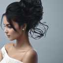 Black Messy Bun Hair Clips with Hair Attached Curly Ponytail Extension Easy Updo Hair Piece for Ladies