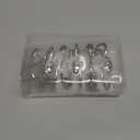 AmazerBath Nickel Shower Curtain Hooks, 12PCS Rust Proof Shower Curtain Rings, Decorative Modern Shower Curtain Hangers, Elliptical Heavy Duty Design Convenient for Bathroom Kitchen Wardrobe