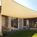LOVE STORY 20' x 26' Rectangle Sun Shade Sail Large Sunshade Sail UV Block for Patio Garden, Sand