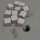 12 Pack Drawer Knobs Diamond Shaped Crystal Glass 30mm Cabinet Knobs Pull Handles (Black)