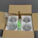 Coffee Bar Accessories, Coffee Syrup Dispenser - 4pack,16.9oz Syrup Dispenser with Labels,Syrup Pump Dispenser for Coffee Bar(Gold Pump)