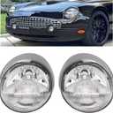 HECASA Pair Headlights Compatible with 2003-2005 Ford Thunderbird Replacement for 5W6Z13008A 5W6Z13008B FO2502208 FO2503208 Headlamps Clear Lens Left and Right