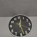 Wall Clock 12 inch Battery Operated Silent Non-Ticking Glow in The Dark Clocks Analog Small Digital Night Light Up Neon Outdoor Clocks for Living Room Bedroom Kitchen Bathroom Home Decor (White)