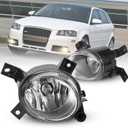 Fog Lights Compatible with Audi A4 / S4 (Quattro Cabriolet Convertible, Sedan, Avant Wagon) 2005-2008, A3 (Quattro Base/TDI Hatchback; Sport Package) 2008-2013, Fog Lamp, 1 Pair (Clear lens)
