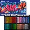 Oil Pastels 48 Colors, Soft Oil Pastel Crayons for Drawing Blending,Layering, Shading, Art Supplies Gift for Artists, Beginners