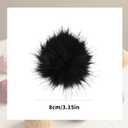 20pcs Faux Fur Pom Poms, Fluffy Imitation Fox Fur Pompom Balls with Elastic Loop for Knitting Hats Beanies Scarves Gloves Bags Keychains DIY Crafts Crochet Accessories