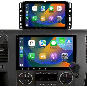 Android Upgrade Car Radio for GMC Sierra 1500 Chevrolet Chevy Silverado 1500 2007-2013, Tahoe Yukon 2007-2014, Acadia Buick Enclave, 8inch Touch Screen Stereo Wirelss Carplay GPS Backup Camera WiFi FM
