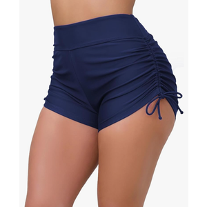 Halcurt Women's High Waisted Swim Board Shorts Tummy Control Side Tie Adjustable Tankini Swimsuit Bottoms XXL