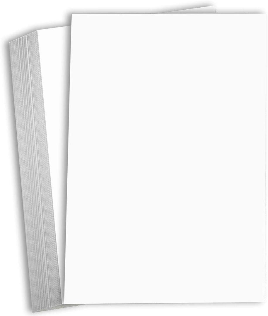 Hamilco White Cardstock Thick 11x17 Paper - Heavy Weight 100 lb Cover Card Stock 50 Pack