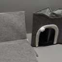 Cat House for Indoor Cats  Foldable Cat Cave & Covered Cat Bed, Cozy Hideaway for Small Pets and Large Cats (23.6"x16"x12.8"),Dark Grey