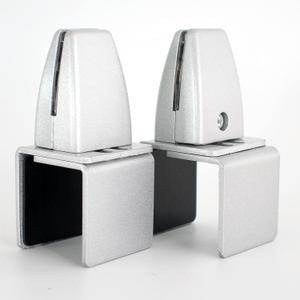 Aluminum Vertical Clamp Partition Board Acrylic Desk Divider Support Clamp for Clear Shield for Desktop Countertop Reception