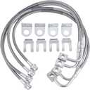 89716 Stainless Brake Lines - Front/Rear Stainless Brake Lines Kit Compatible with Jeep Wrangler JK 2-Door 4-Door 2007-2018, JK JKU 2WD 4WD